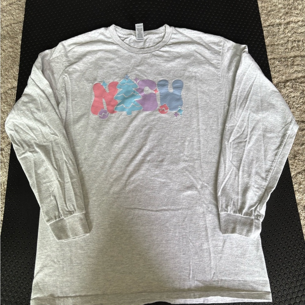 Gray NICU nurse Long Sleeve Shirt with Colorful Graphic
